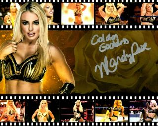 Wwe Mandy Rose Hand Signed Autographed 8x10 Photo With Proof And 28