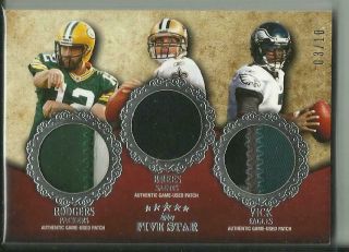 2011 Topps Five Star Drew Brees Aaron Rodgers Game - Worn Patch /10 $rare$ Sick