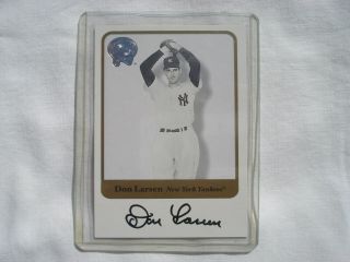 Don Larsen Auto Signed 2001 Fleer Greats Of The Game Certified Autographed Card