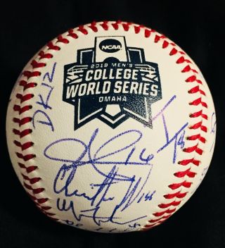 2019 Vanderbilt Commodores Signed Autograph Cws Baseball College World Series.