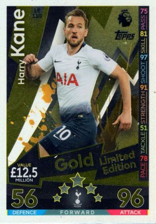 Match Attax Extra - 2018 - 2019 - Tottenham - Harry Kane - Gold Limited Edition