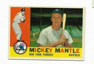 Mickey Mantle 1960 Topps 350 Ex York Yankees