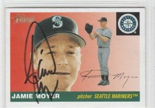 Jamie Moyer 2004 Topps Heritage Autographed Auto Signed Card Mariners
