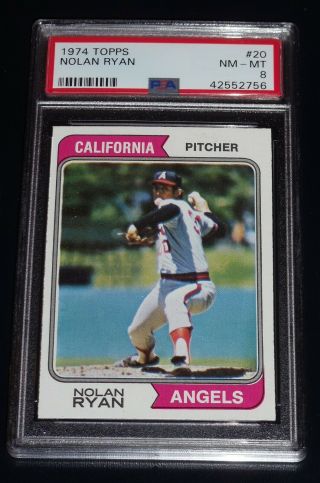 1974 Topps Nolan Ryan Psa 8 Nm - Card 20 Check Out Others Wow