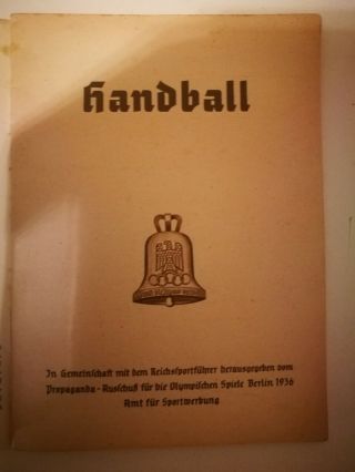 Berlin 1936 German Germany Olympics Official Olympic Games Booklet - Handball 2