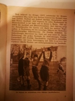 Berlin 1936 German Germany Olympics Official Olympic Games Booklet - Handball 3