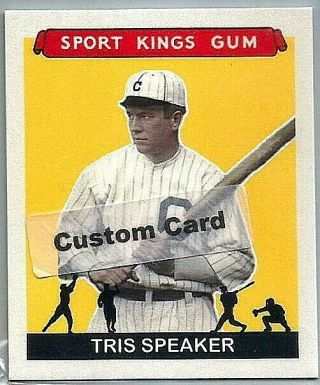 Tris Speaker Cleveland Indians 1933 Goudey Style Custom Made Baseball Card Blank