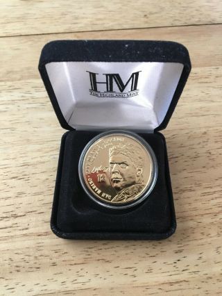 Dan Marino 24kt Gold Overlay Hof Hall Of Fame Medallion Highland