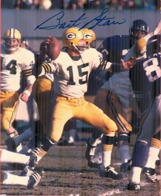 Bart Starr Autographed 8x10 Photo Green Bay Packers Alabama - No It 