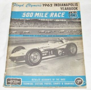 Vintage 1962 Indy 500 Yearbook Floyd Clymer 
