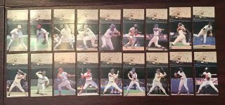 1986 Donruss Baseball All Star Game Pop Up Complete Set Of 18