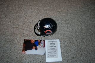 Mike Singletary Signed Chicago Bears Mini Helmet Autographed Hof 98 W/coa