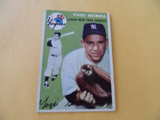 1954 Topps 50 Yogi Berra Hof Yankees Centered Ex,  Card