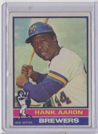 1976 Topps Hank Aaron 550 Vintage Brewers Braves Star Hof $25 Hbv F S - 4