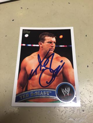 Ted Dibiase Jr.  Signed Wwe Topps 2011 Card