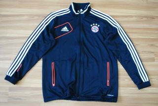 Bayern Munich Soccer Football Jacket Track Top Blue Size Adult Mens Large 2012