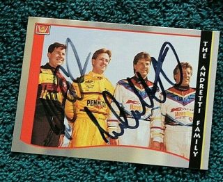 Ppg Indy 500 Trading Card Autographed Hand Signed Michael And Jeff Andretti