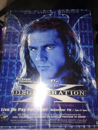 Shawn Michaels Autographed Signed Poster 13x18 Wwf Wwe W/coa