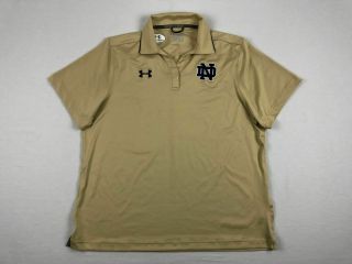 Under Armour Notre Dame Fighting Irish - Gold Heatgear Polo Shirt (xl) -