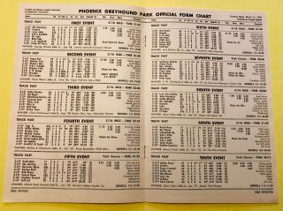 1960 Phoenix Greyhound Park Official Program - Radio Station Championship 5