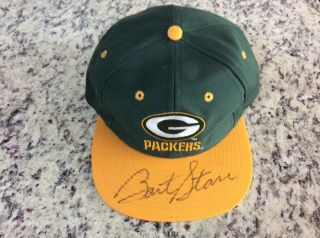 Bart Starr Hof Autographed Signed Green Bay Packers Nfl Hat