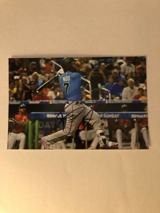 York Mets Tomas Nido Signed Autographed 4x6 Futures Game Photo