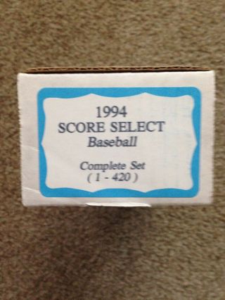 1994 Score Select Baseball Complete Set 1 - 420