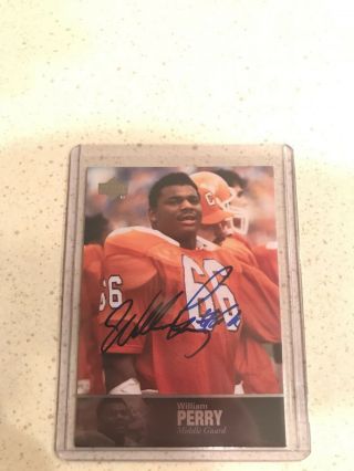 William Perry 2011 Ud College Football Legends Autograph " The Fridge " Card 69