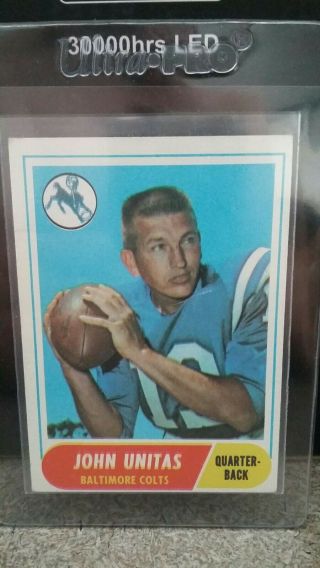 Johnny Unitas 1968 Topps Football Card Baltimore Colts 100 Ex/nm