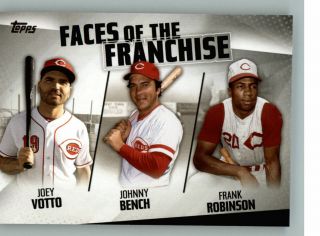 2019 Topps Faces Of The Franchise 5 X 7 Joey Votto Bench Frank Robinson /49