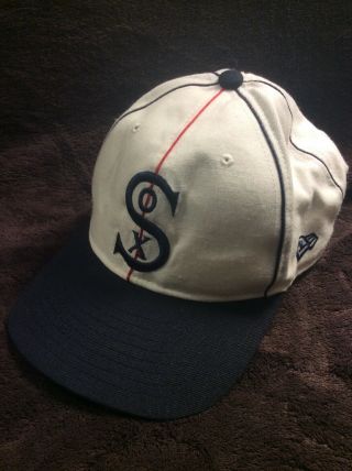 Vintage Chicago White Sox Era Hat Cap 2001 100 Wool Us Black Sox Adustable