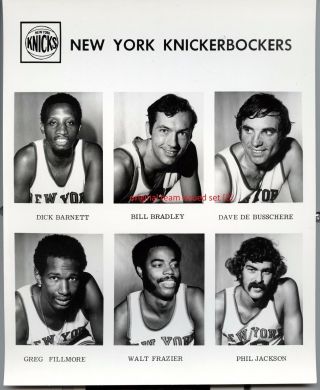 1971 York Knicks Nba = Willis Reed Team Issued 8x10 Photo Set
