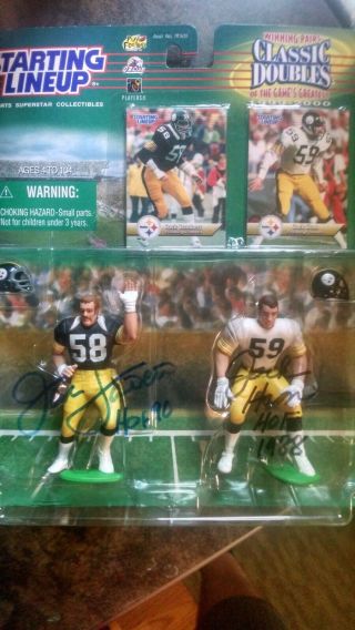 Jack Lambert & Jack Signed Pittsburgh Steelers Doubles 1999 Starting Lineup