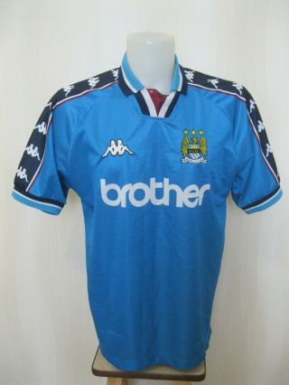 Manchester City 1997/1998/1999 Home Size Xl Kappa Shirt Jersey Maillot Football