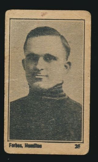 1924 - 25 V130 Maple Crispette (hockey) 25 Jake Forbes - Goalie (hamilton Tigers)