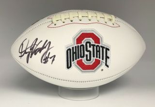 Dwayne Haskins Signed Full Size Ohio State Logo Football Beckett Bas Auto