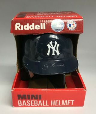Yogi Berra Signed Ny Yankees Mini Helmet Autographed Auto Cas Hof