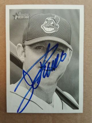 2001 Bowman Heritage 297 Jim Thome Cleveland Indians Signed Auto Autograph
