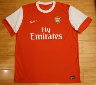 Arsenal 2010/2011 Home Soccer Football Jersey Camiseta Shirt Nike Kit Maglia