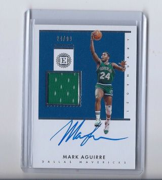 18/19 Panini Encased Basketball Mark Aguirre Jersey Auto 24/99 Jersey Number 1/1