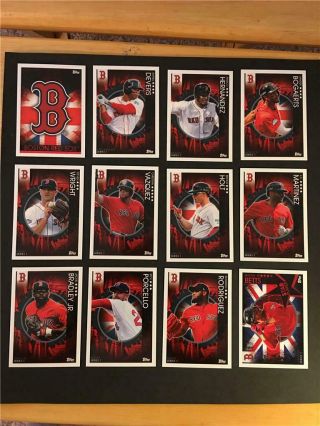 2019 Topps Uk On Demand London Series Boston Red Sox Team Set 12 Cards Tough