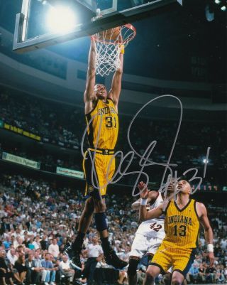 Reggie Miller Signed Autograph 8x10 Photo Indiana Pacers