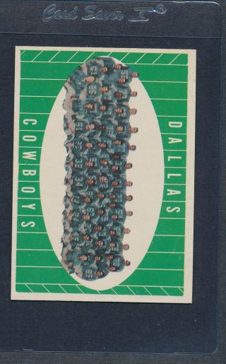 1961 Topps 028 Dallas Cowboys Team Ex/mt 546