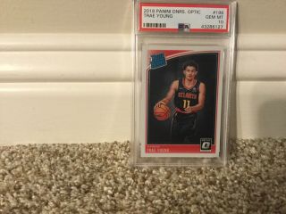 2018/19 Panini Donruss Optic Trae Young 198 Rc Psa 10 Rated Rookie Hawks