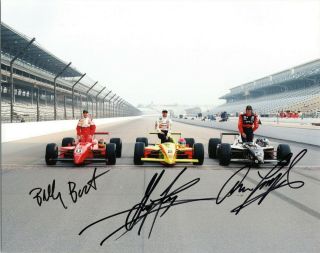 Indy 500 1999 Arie Luyendyk Greg Ray Billy Boat 8x10 Triple Signed Photograph