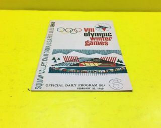 1960 VIII WINTER OLYMPICS/ 8th Olympic Games (Squaw Valley CA 2/23/1960) PROGRAM 7