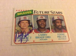 1980 Topps 675 Bruce Benedict Braves Autographed Auto Signed Card