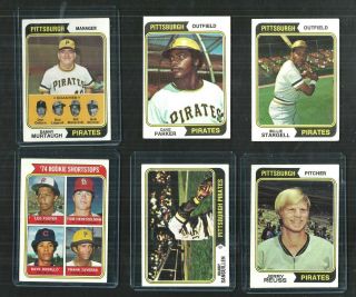 1974 Topps Pittsburgh Pirates Team Set (29) Stargell,  Parker R/c,  Exmt - Nm