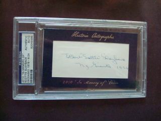 Scottie Slayback 1926 Giants 2010 In Memory Of 6/24 Psa/dna Certified Autograph