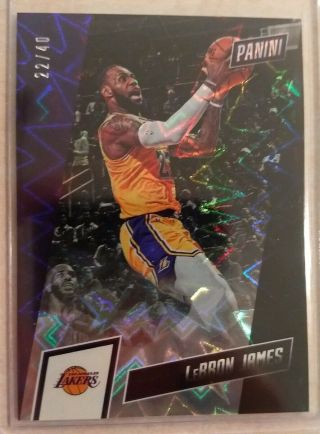 2019 Panini National Convention Lebron James Explosion Lakers /40 No.  54 Vip Gold